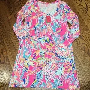 Lilly Pulitzer Dresses Lilly Pulitzer Devon Dress In Tiki Pink Sunken Treasure Size Medium Nwt Poshmark